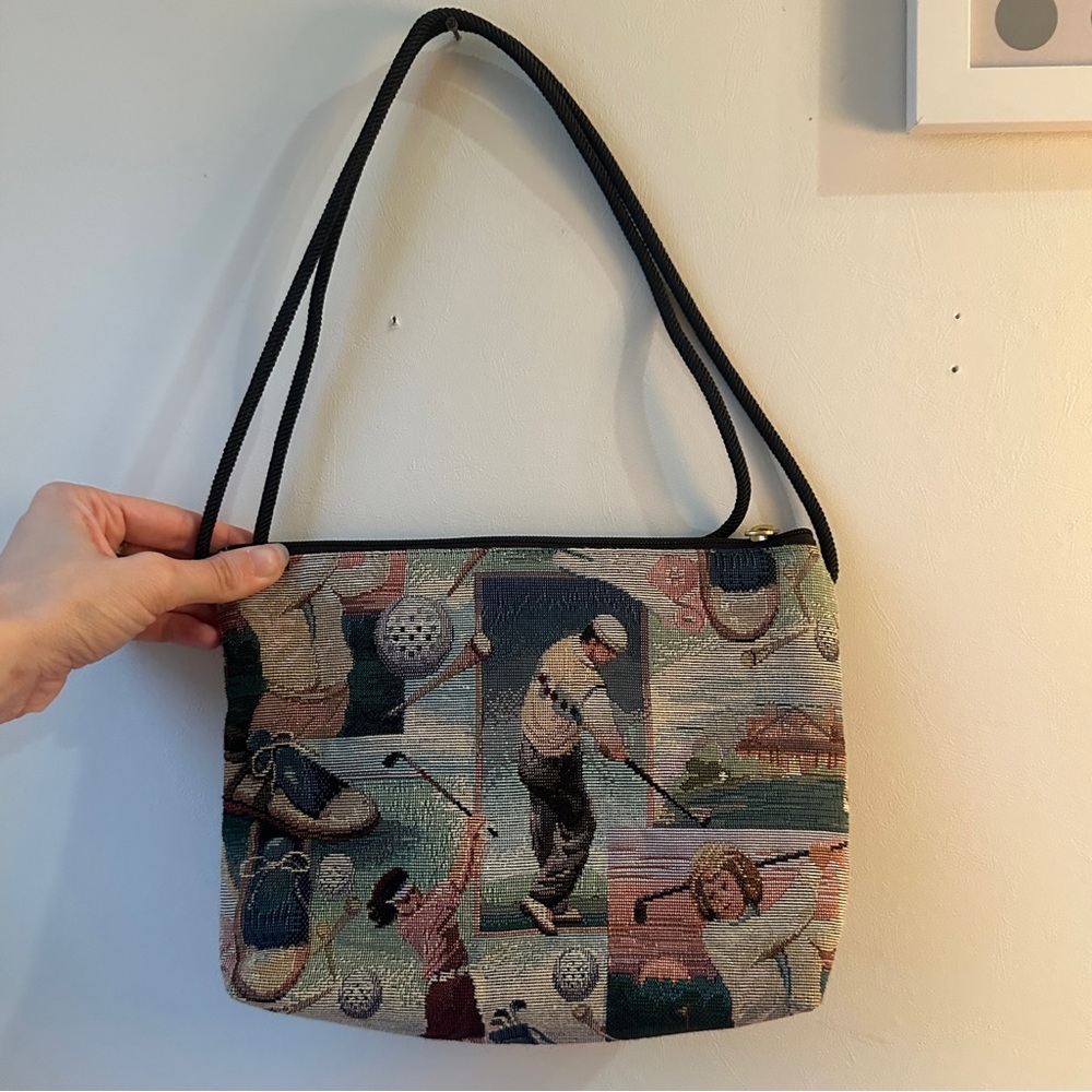 Vintage 90s Danny K Golf Scene Shoulder Bag